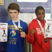 Islington Boxing Club's Callum Angel-Taylor (left) and Caroline Dubois won gold medals at the Monkstown Box Cup in Dublin