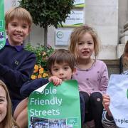 Children joined medics, environmentalists, campaigners and academics to show their support for Islington Council's People Friendly Streets scheme