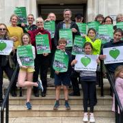 Medics joined environmentalists, travel campaigners and academics to express their strong support for Islington Council's people friendly streets scheme, as they delivered a statement on the town hall steps