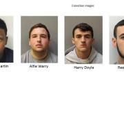 Custody images (from left) of Miguel St Martin, Aflie Warry, Harry Doyle, Reece Salmon and Henry Histon. Picture: Met Police
