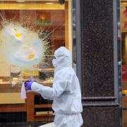 A general view picture of a previous smash and grab scene in central London. Picture: Stefan Rousseau/PA