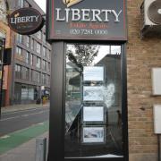 Moped raiders tried and failed to smash their way into Liberty Estate Agents in Stroud Green Road, Finsbury Park. Picture: Liberty Estate Agents