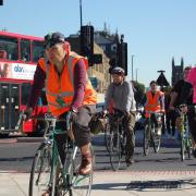 Cyclists enjoy car-free day in Archway. Picture: Islington Council