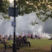 Smoky barbecues in Highbury Fields. Picture: submitted to Islington Gazette