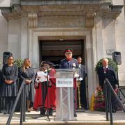 The Proclamation of King Charles III was made outside Islington Town Hall by Deputy Lieutenant Paul Herbage