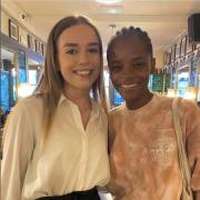 Pictured: Nicoletta and Black Panther star Letitia Wright at Jam Delish's restaurant in Soho earlier this year