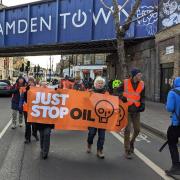 Just Stop Oil protestors in Camden