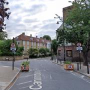 Traffic filters like the ones in Canonbury Place restrict access to vehicles