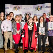 The winners of this year's Civic Awards with Islington Mayor Cllr Marian Spall