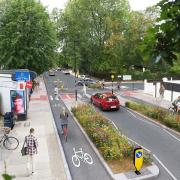 Artist's impression of the new road layout in Caledonian Road
