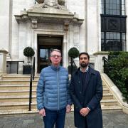 Cllr Praful Nargund (right) and former president of the National Union of Teachers, Tony Brockman