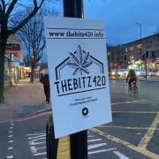 'TheBitz420' - this poster was seen in Holloway Road at the junction with Parkhurst Road on February 25