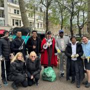 Volunteers from Islington Council, Angel BID and Angel McDonald's involved in the spring clean last month