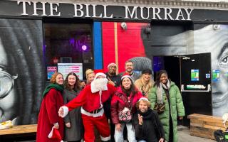 Aisling Bea and The Bill Murray's Barry Ferns welcomed comedy friends and Santa to the Christmas Food Drive