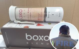 A faulty 'Boxo Blend' blender is thought to have caused the fatal flat fire in Willoughby Park Road, Tottenham. The blenders are white, black, pink or blue on the top and bottom, with a transparent blending chamber and logo below the power button
