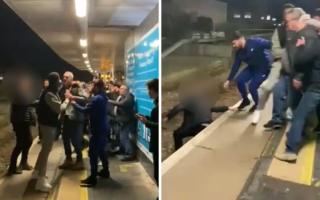 A fight broke out in Finsbury Park station after a game between Arsenal and Tottenham