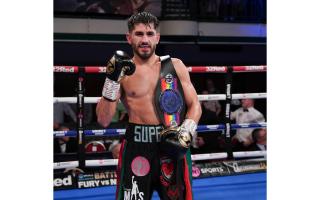 Masood Abdulah celebrates at York Hall. Image: Stephen Dunkley/Queensberry Promotions